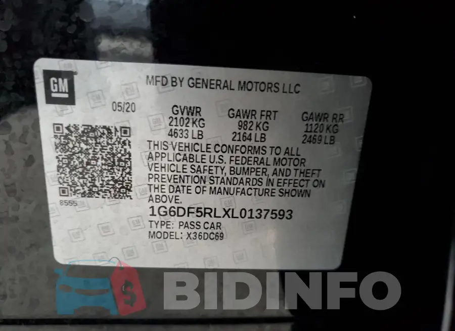 1G6DF5RLXL0137593 Photo# 12