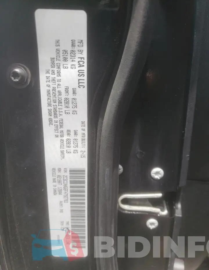 2C3CCAAG6FH792783 Photo# 12