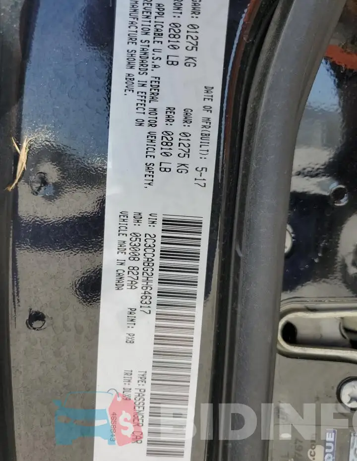 2C3CCABG2HH646317 Photo# 12