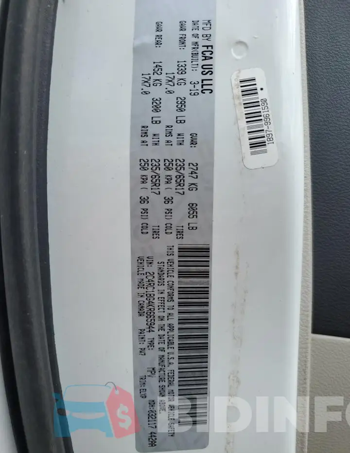 2C4RC1BG4KR665944 Photo# 13