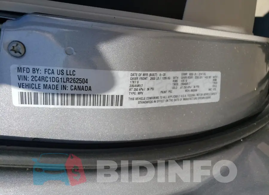 2C4RC1DG1LR262504 Photo# 12