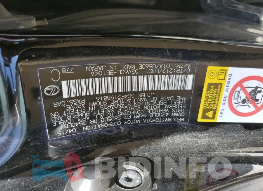 JTHBK1GG4F2198816 Photo# 13