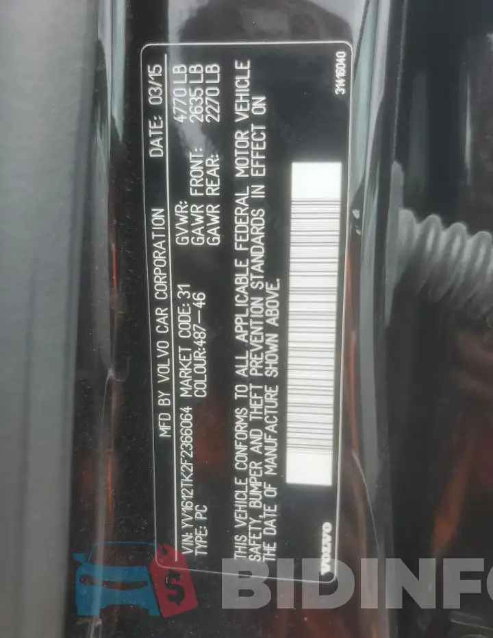 YV1612TK2F2366064 Photo# 12