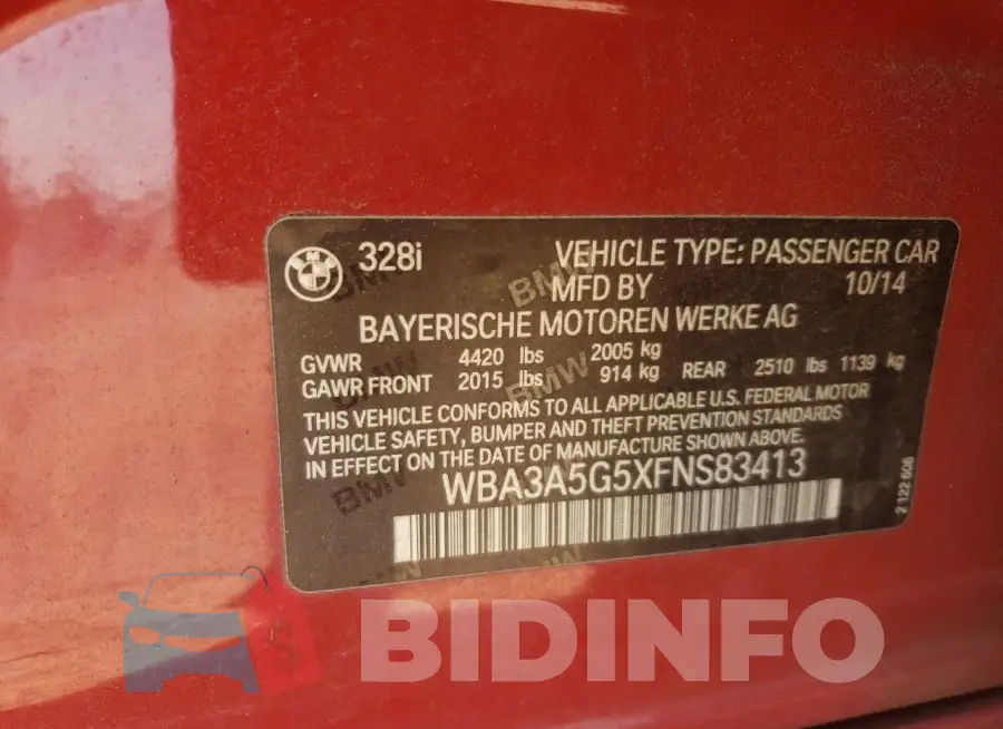 WBA3A5G5XFNS83413 Photo# 12