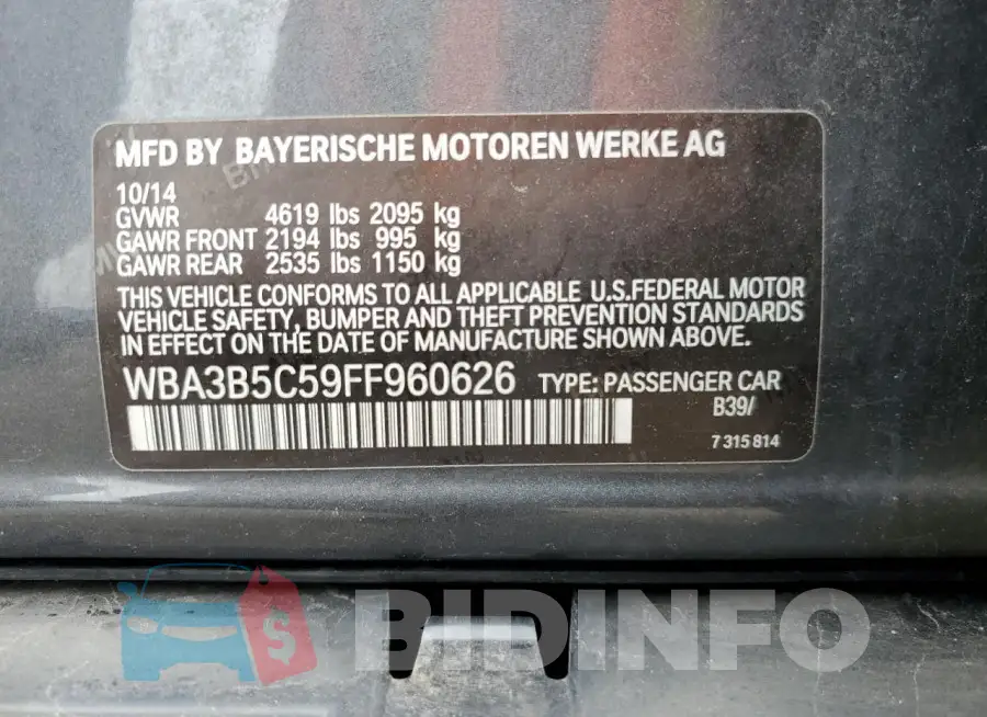 WBA3B5C59FF960626 Photo# 13