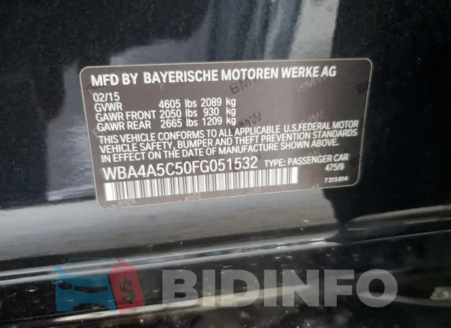 WBA4A5C50FG051532 Photo# 12