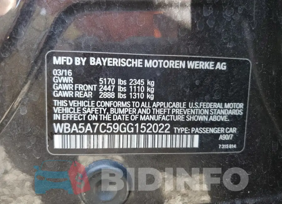 WBA5A7C59GG152022 Photo# 12