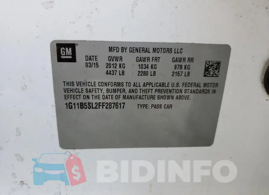 1G11B5SL2FF287617 Photo# 12