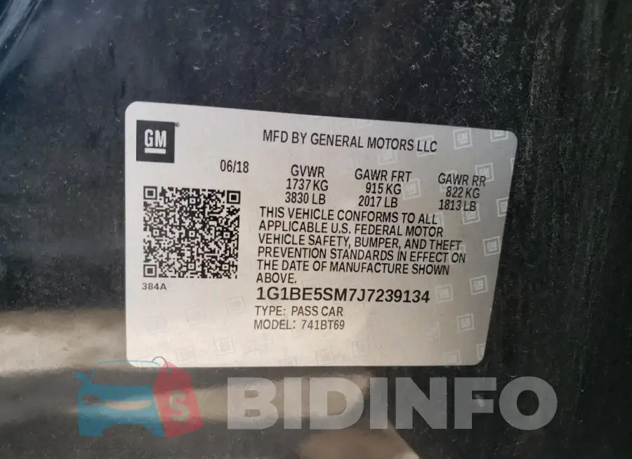 1G1BE5SM7J7239134 Photo# 13