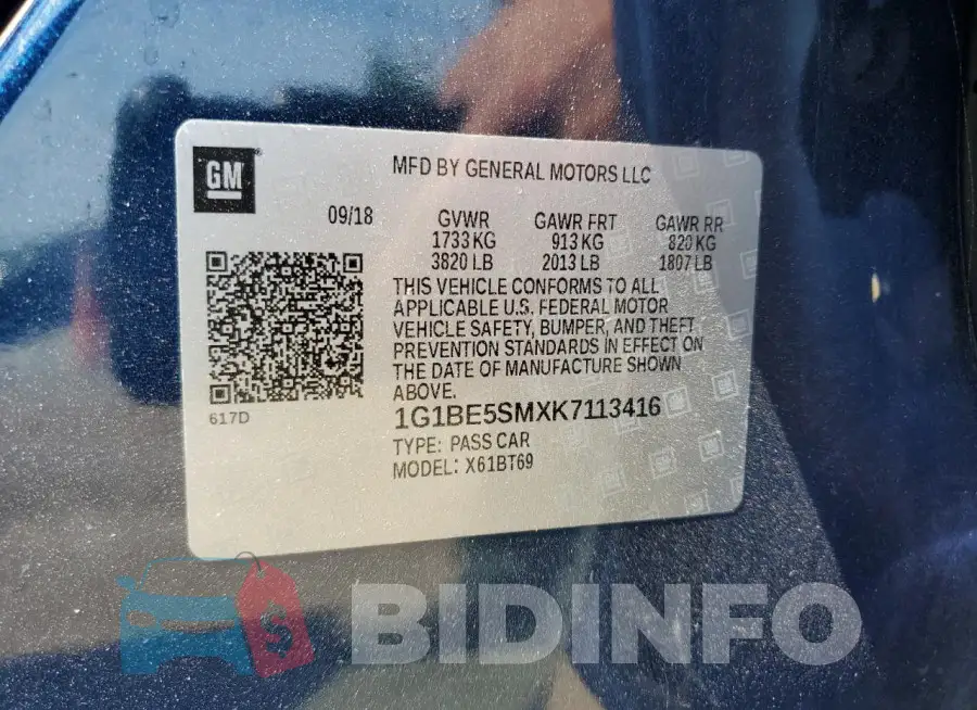 1G1BE5SMXK7113416 Photo# 12