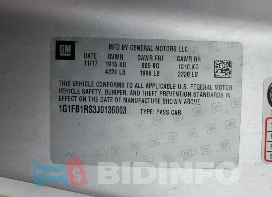 1G1FB1RS3J0136003 Photo# 12