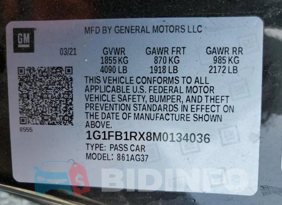1G1FB1RX8M0134036 Photo# 13