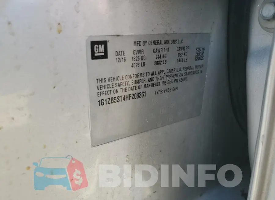 1G1ZB5ST4HF208261 Photo# 12