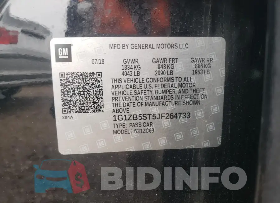 1G1ZB5ST5JF264733 Photo# 12