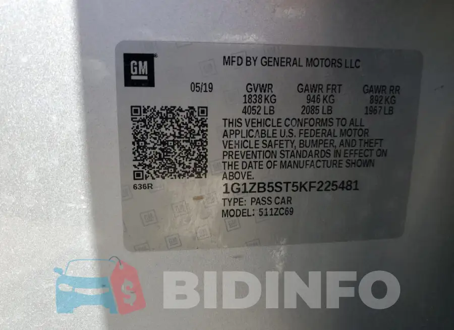 1G1ZB5ST5KF225481 Photo# 12