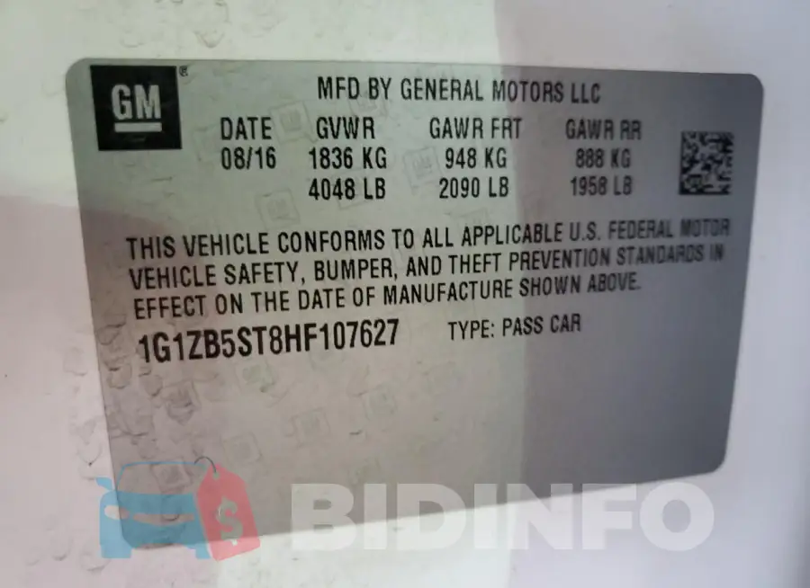 1G1ZB5ST8HF107627 Photo# 12