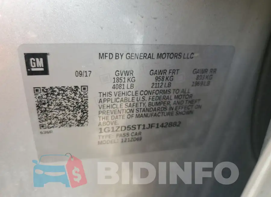 1G1ZD5ST1JF142882 Photo# 12