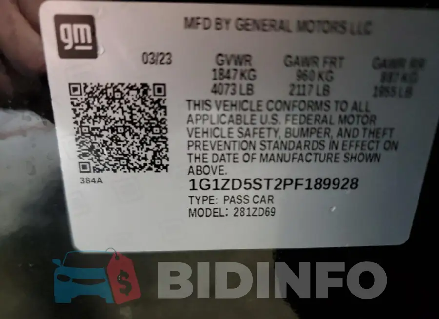 1G1ZD5ST2PF189928 Photo# 13