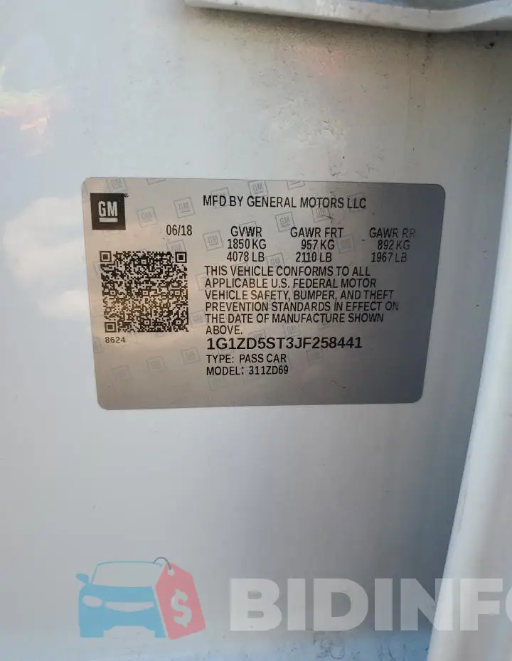 1G1ZD5ST3JF258441 Photo# 12