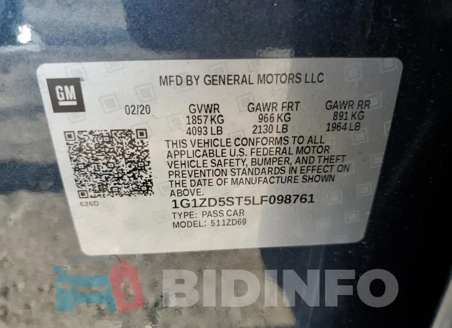 1G1ZD5ST5LF098761 Photo# 12