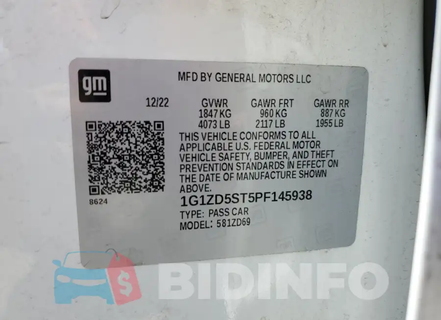 1G1ZD5ST5PF145938 Photo# 13