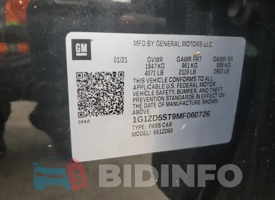 1G1ZD5ST9MF060726 Photo# 12