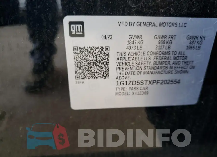 1G1ZD5STXPF202554 Photo# 13