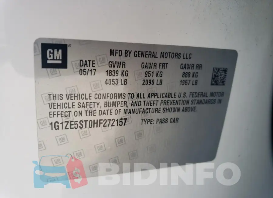 1G1ZE5ST0HF272157 Photo# 12