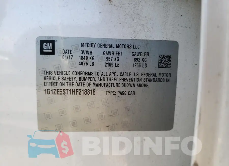 1G1ZE5ST1HF218818 Photo# 12