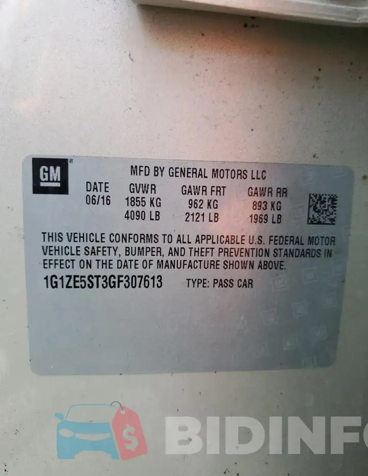 1G1ZE5ST3GF307613 Photo# 13