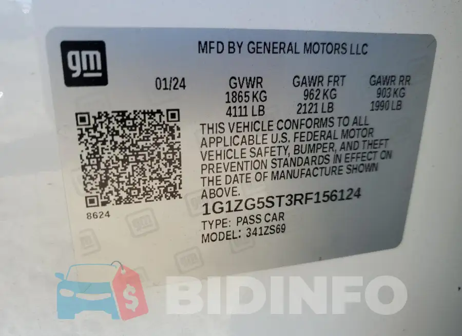 1G1ZG5ST3RF156124 Photo# 12