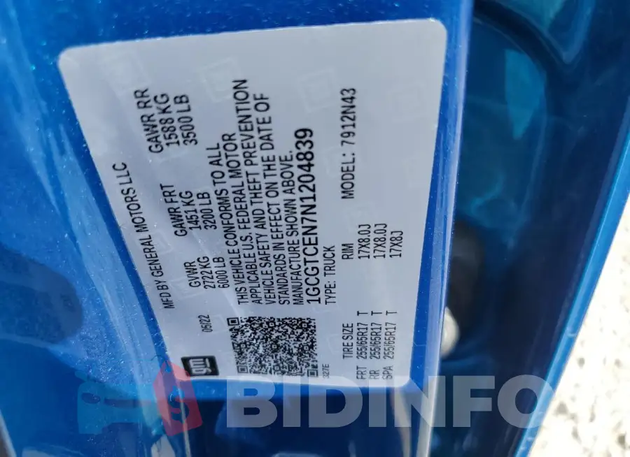 1GCGTCEN7N1204839 Photo# 12
