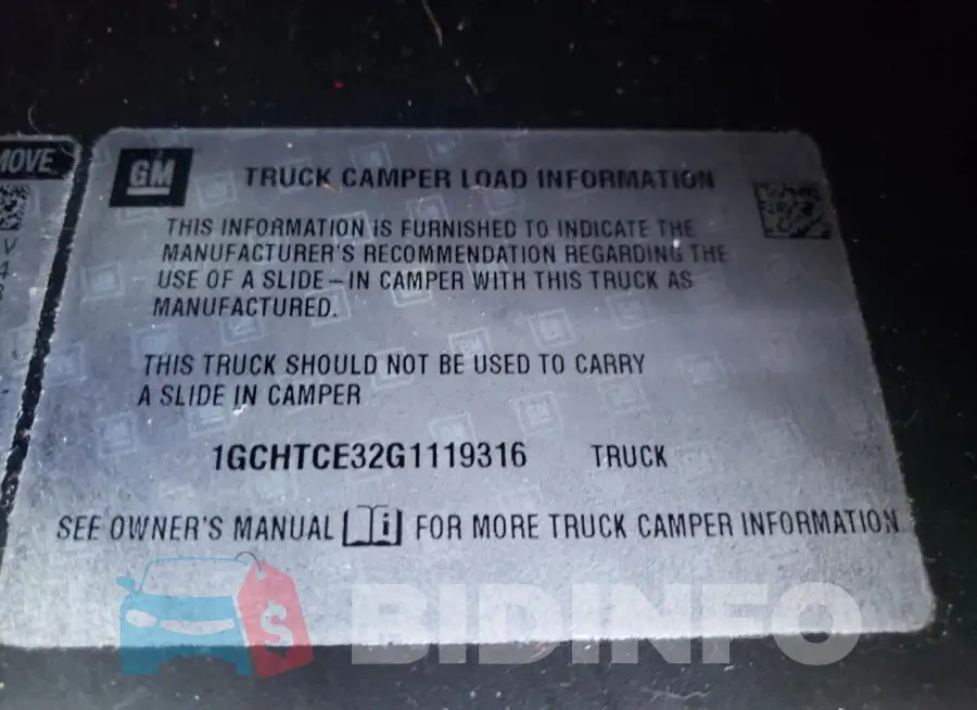 1GCHTCE32G1119316 Photo# 12