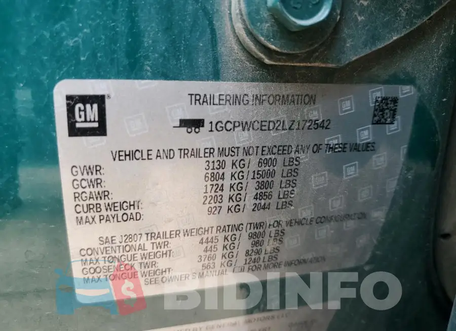 1GCPWCED2LZ172542 Photo# 12