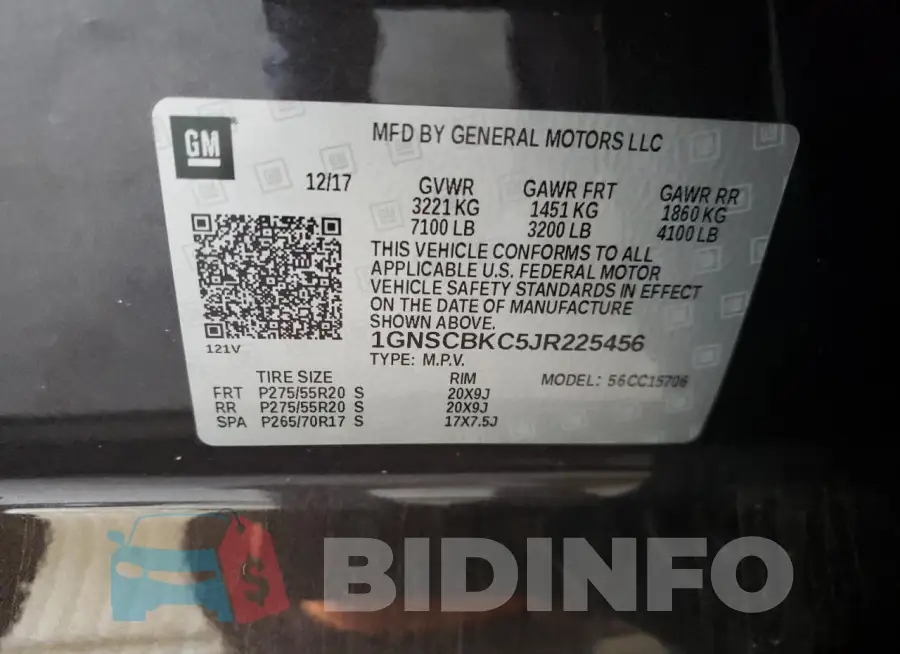 1GNSCBKC5JR225456 Photo# 13