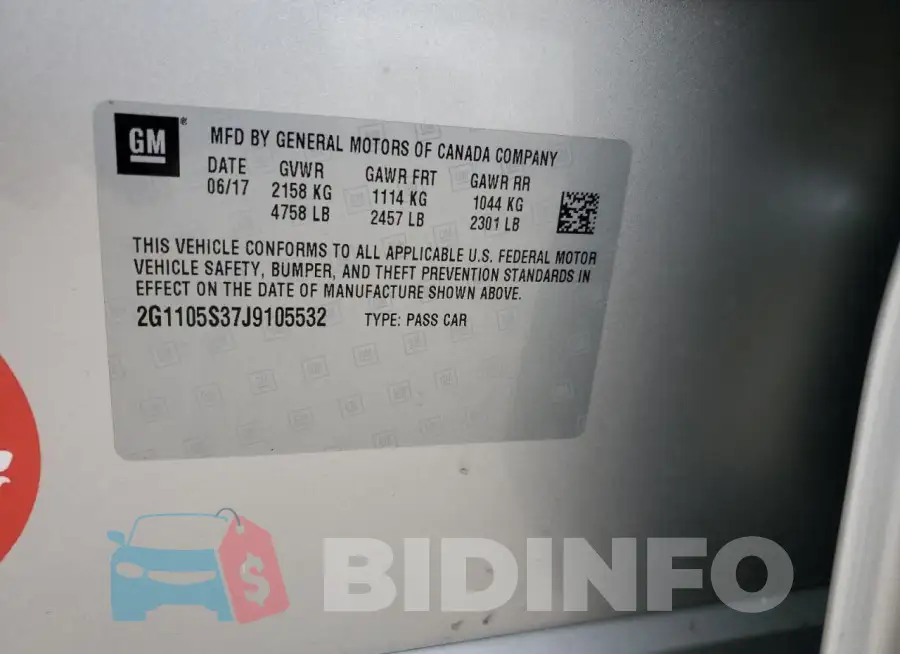 2G1105S37J9105532 Photo# 13