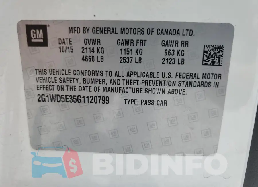 2G1WD5E35G1120799 Photo# 12
