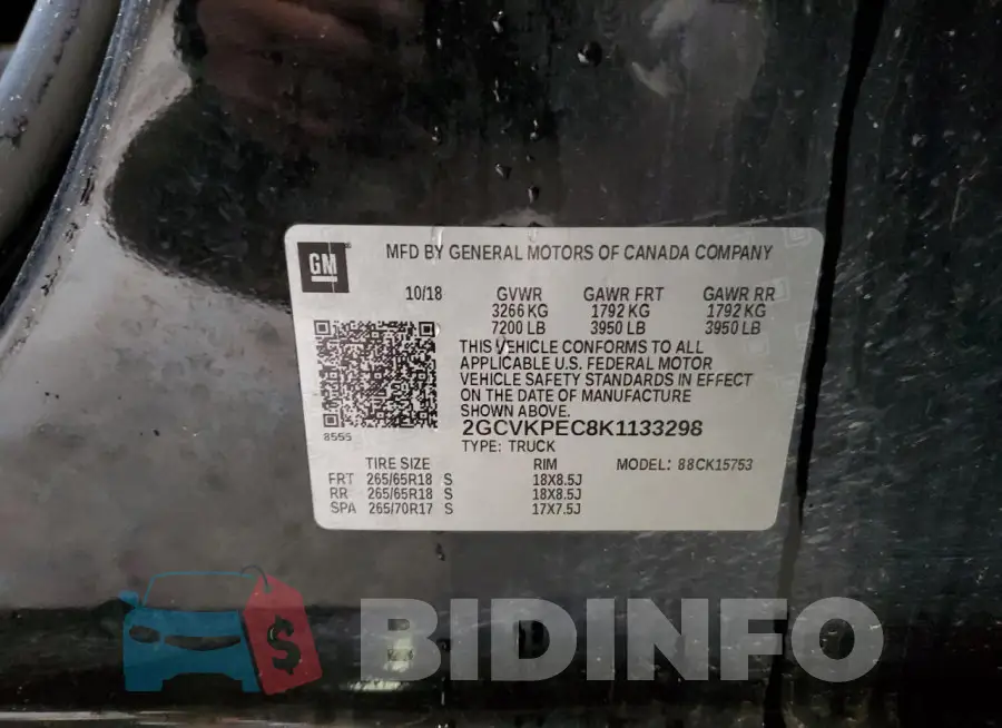 2GCVKPEC8K1133298 Photo# 12