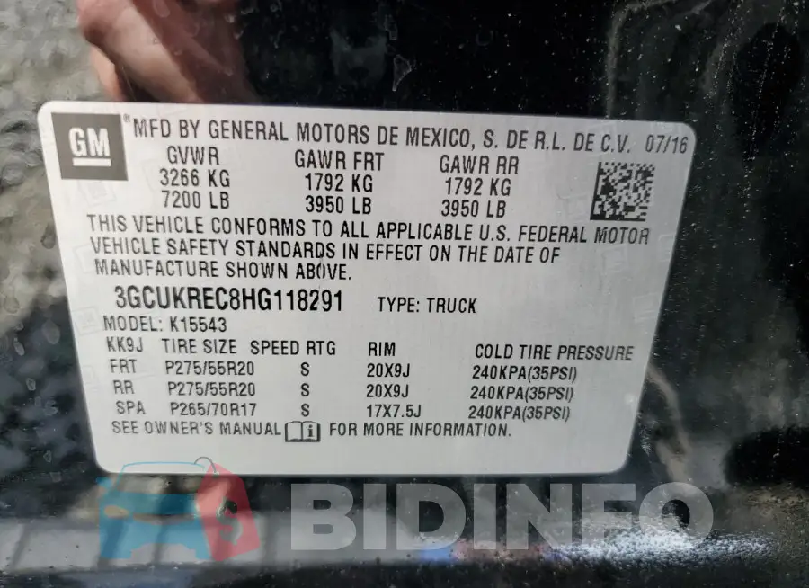 3GCUKREC8HG118291 Photo# 12