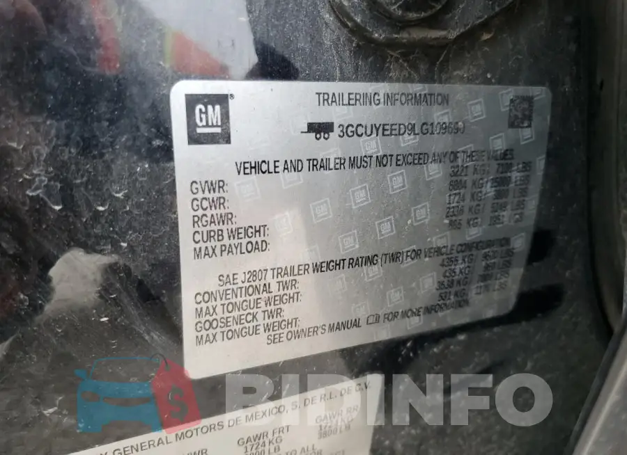 3GCUYEED9LG109690 Photo# 12