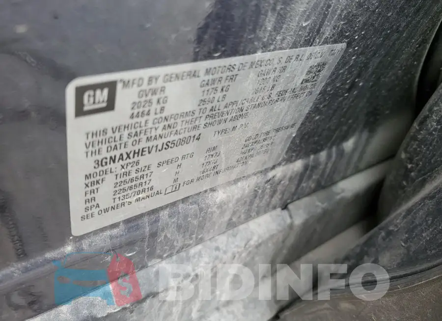 3GNAXHEV1JS508014 Photo# 13