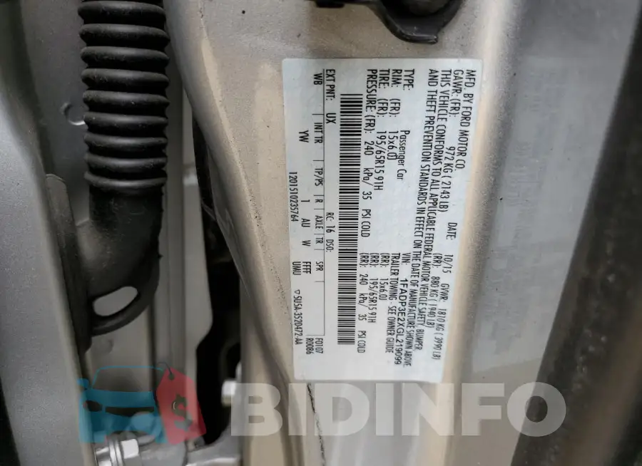 1FADP3E2XGL219099 Photo# 12