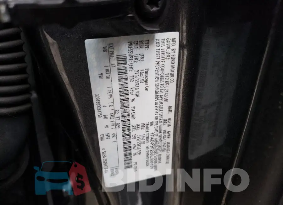1FADP3F20JL300151 Photo# 12