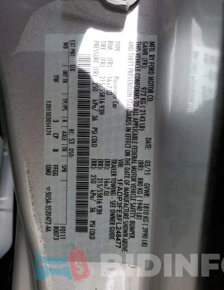 1FADP3FE8FL248477 Photo# 13