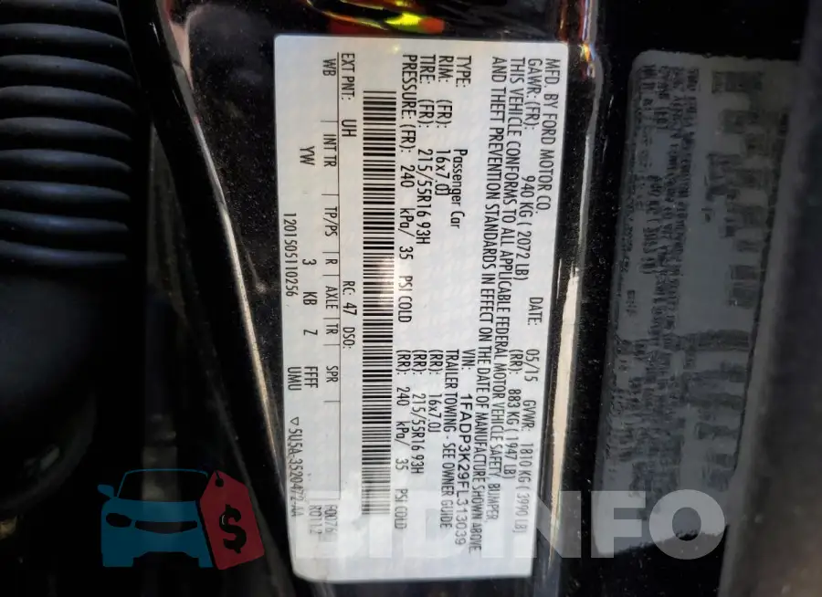 1FADP3K29FL313039 Photo# 13