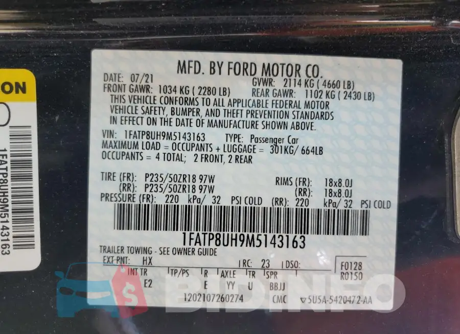 1FATP8UH9M5143163 Photo# 12