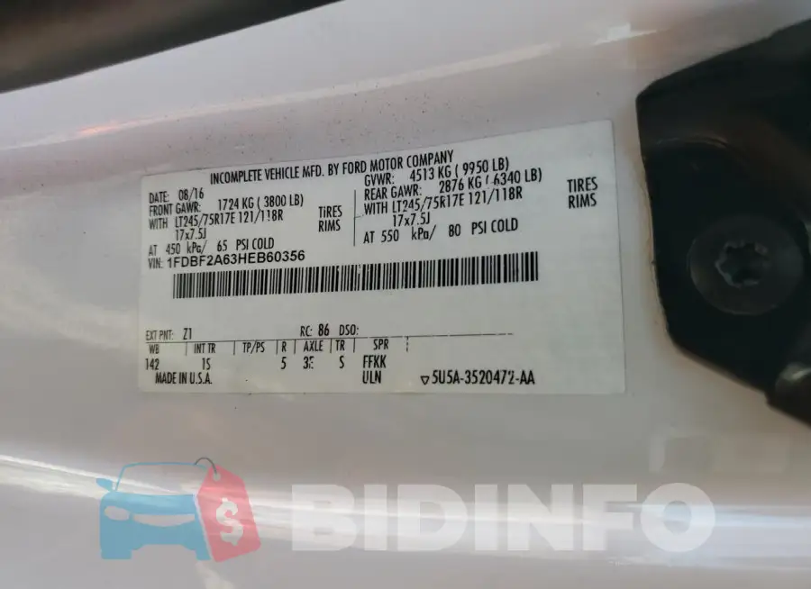1FDBF2A63HEB60356 Photo# 12