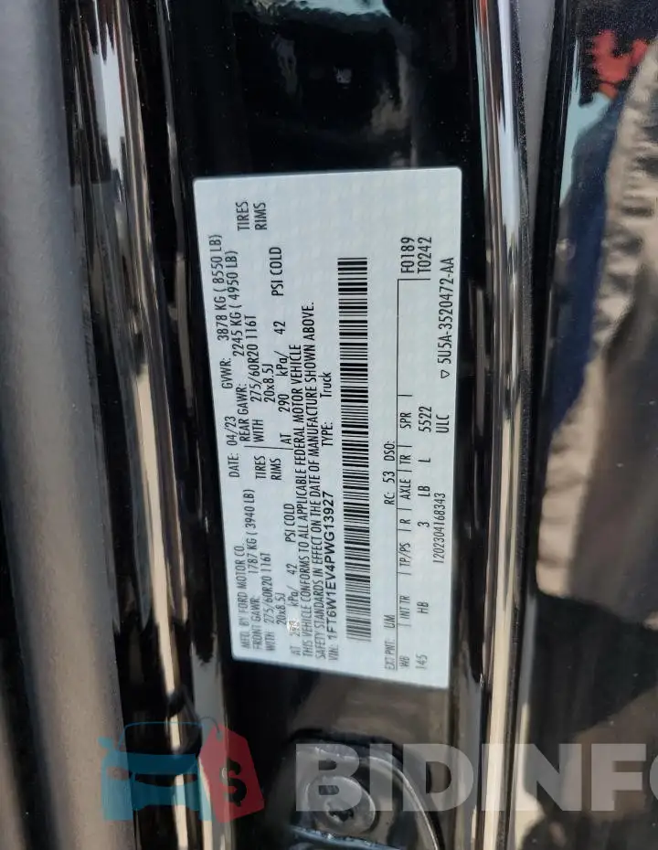 1FT6W1EV4PWG13927 Photo# 12
