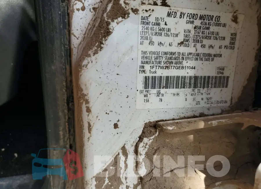 1FT7W2BT7GEB11044 Photo# 13