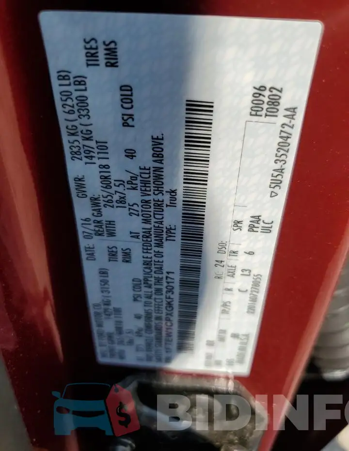1FTEW1CPXGKF30171 Photo# 12